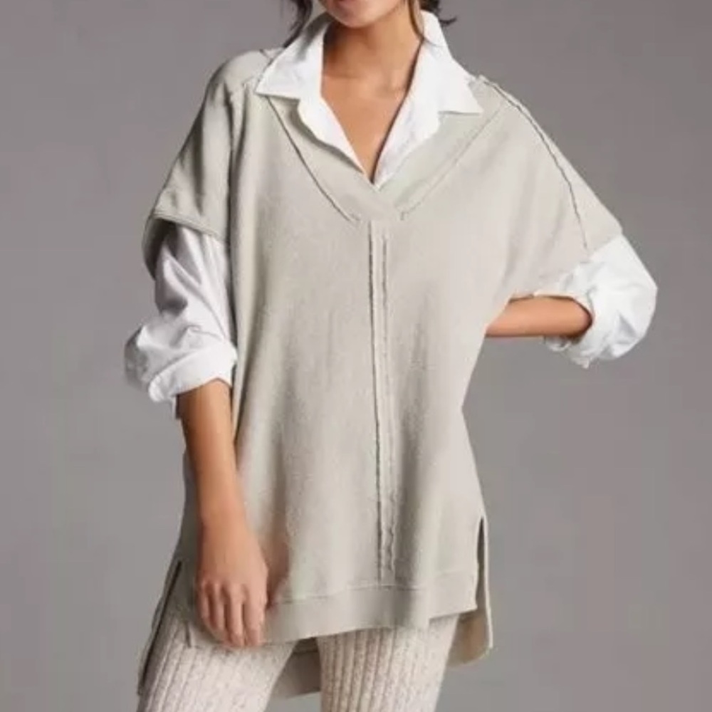 Anthropologie Cream Knit Top